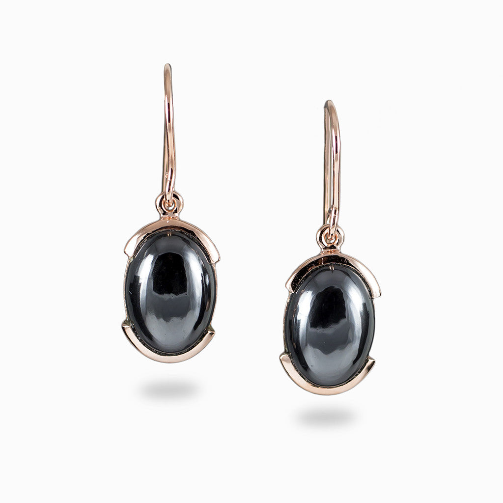 Hematite Drop Earrings from the Made Gold Collection 