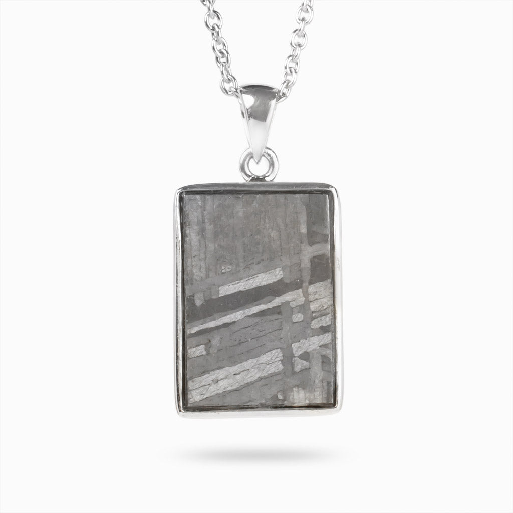 Grey Textured Henbury Meteorite Necklace