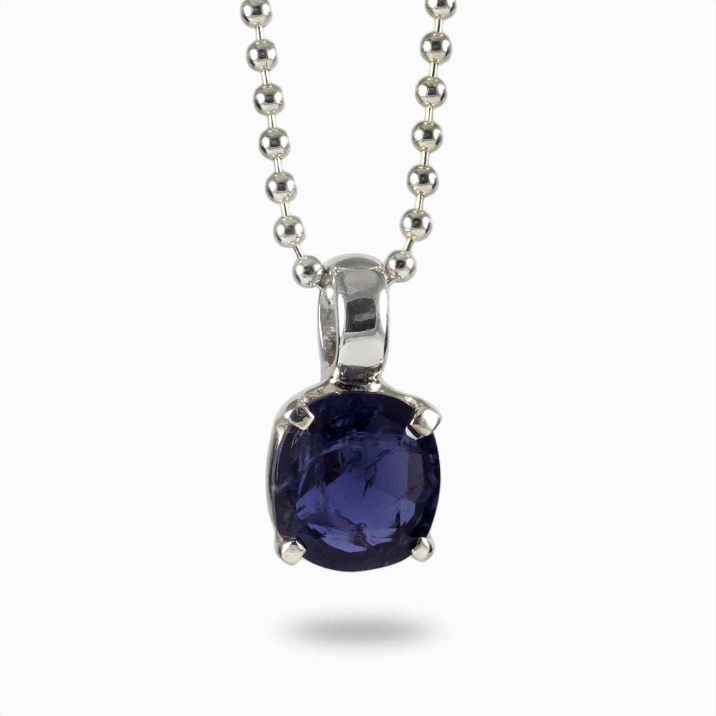 Faceted Round Iolite Necklace