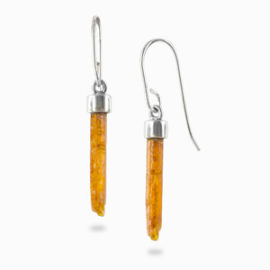 Raw Orange Kyanite Drop Earrings Made In Earth