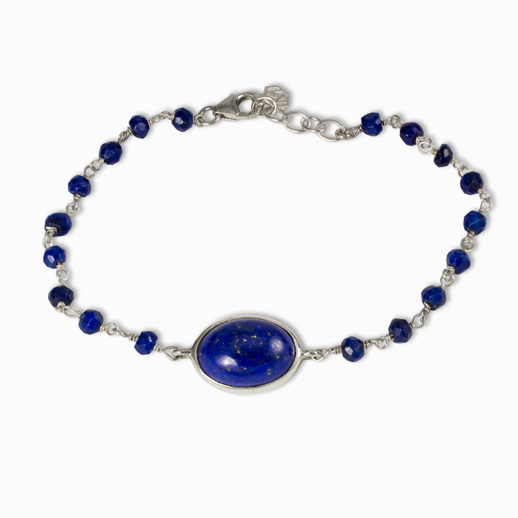 Lapis Lazuli Beaded Bracelet 
