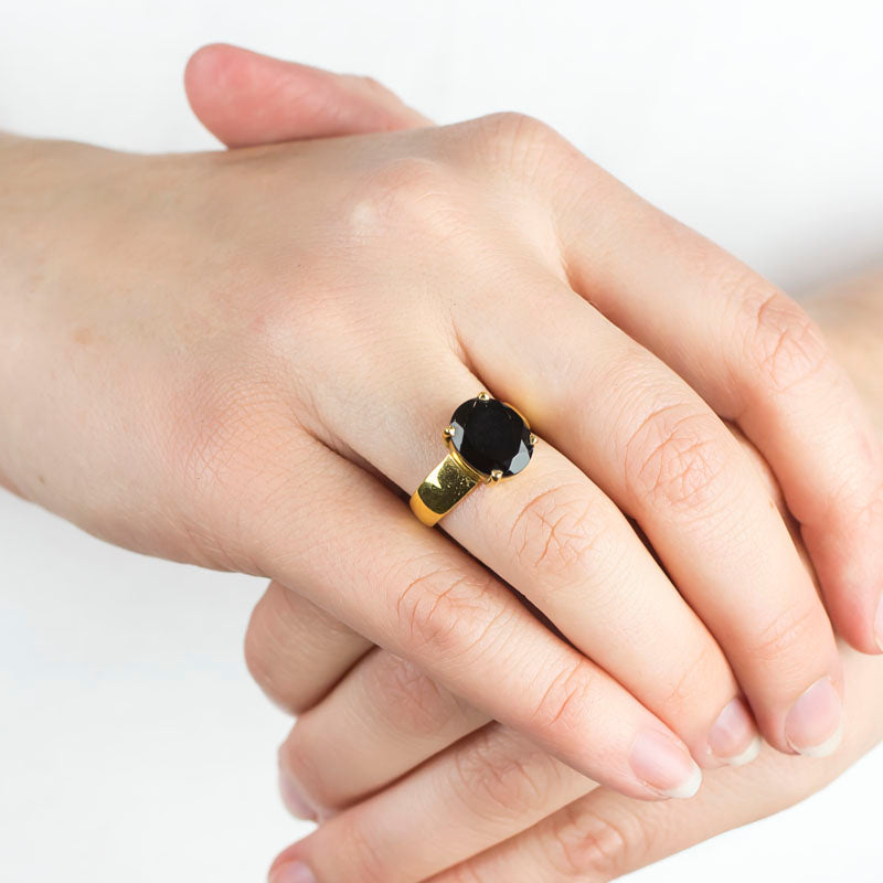 Vermeil Black Onyx Ring Made in Earth