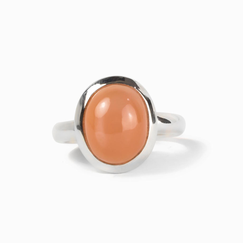 Peach Moonstone Ring MADE IN EARTH