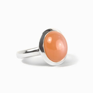 Peach Moonstone Ring