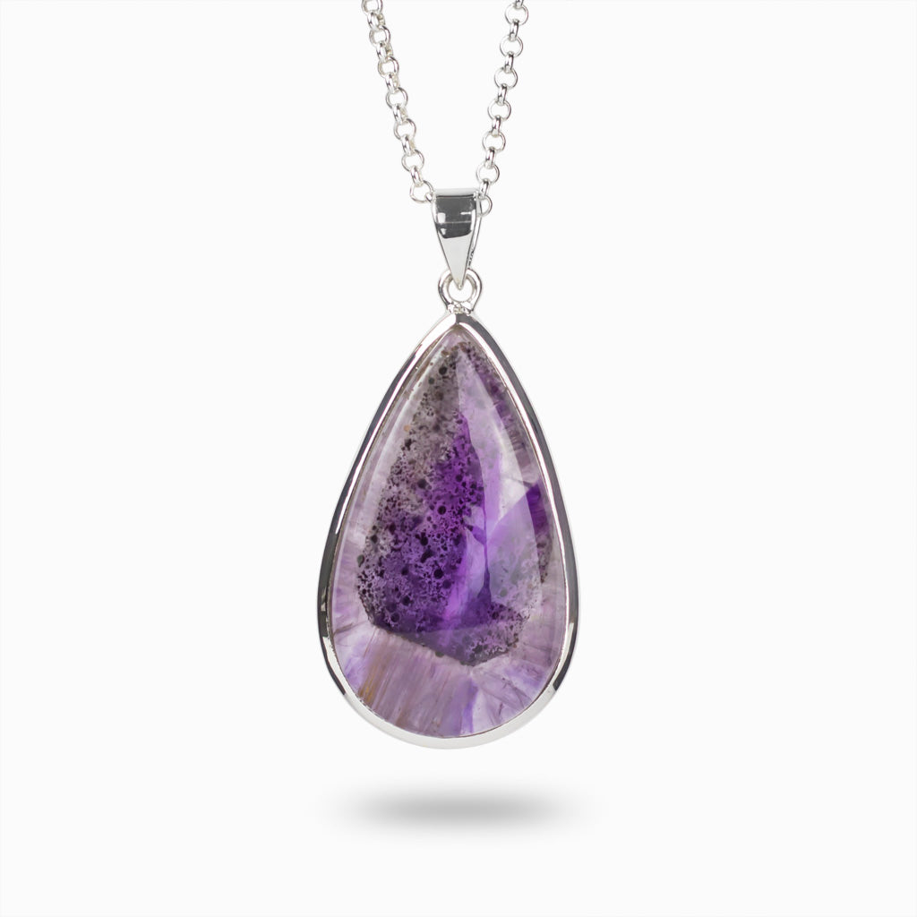 Teardrop Purple Cabochon Auralite 23 Necklace