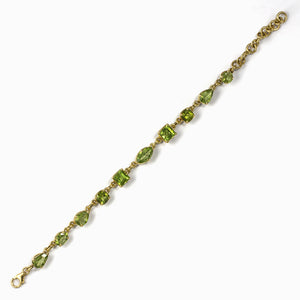 Peridot Bracelet 14k gold and 925 sterling silver Made In earth