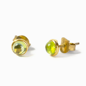 Vermeil gold Peridot Stud Earrings made in earth