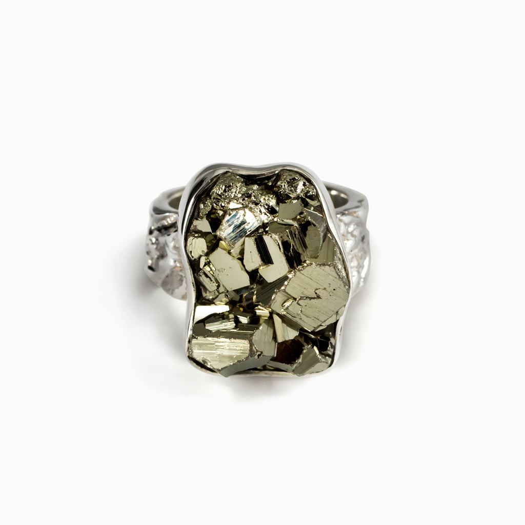 Gold Pyrite ring Made in Earth