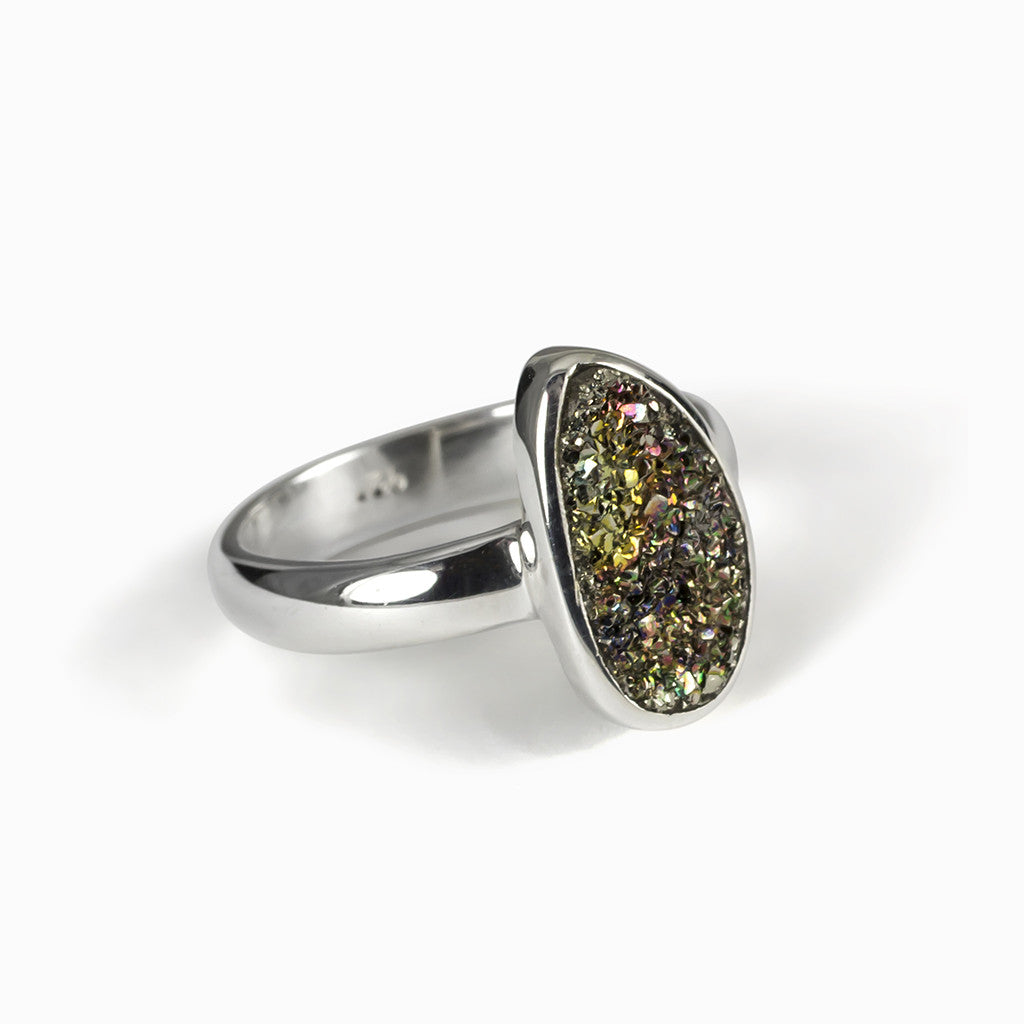 Rainbow Pyrite Ring