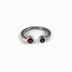 Circle Ruby and Circle Sapphire Ring Made in Earth