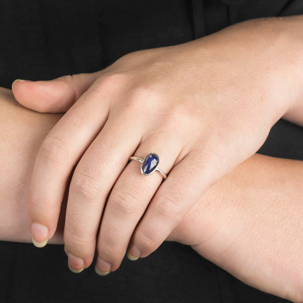 Sapphire Ring on Model