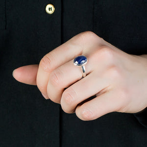Sapphire Ring on Model