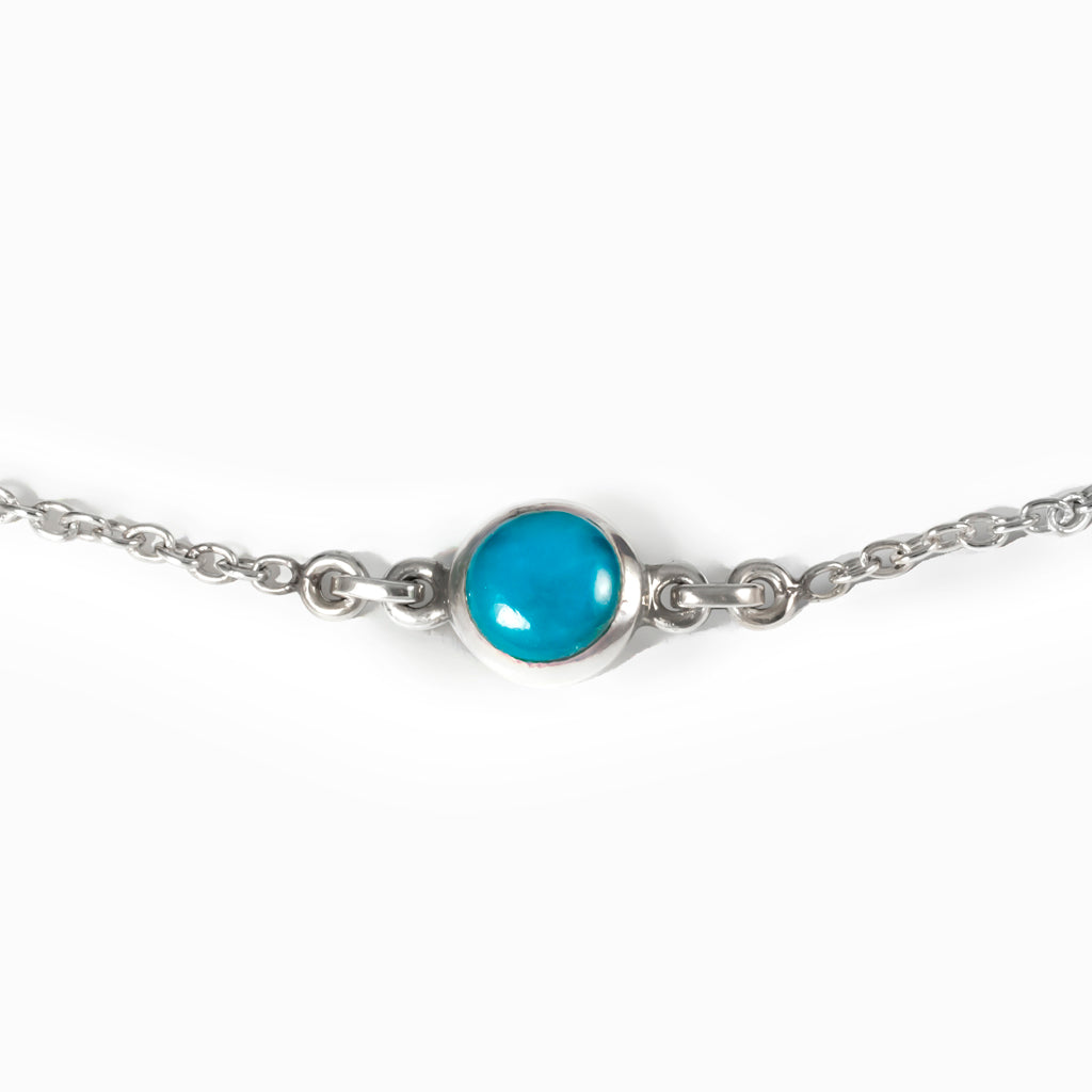 Sterling Silver Sleeping Beauty Turquoise Bracelet | Made In Earth US