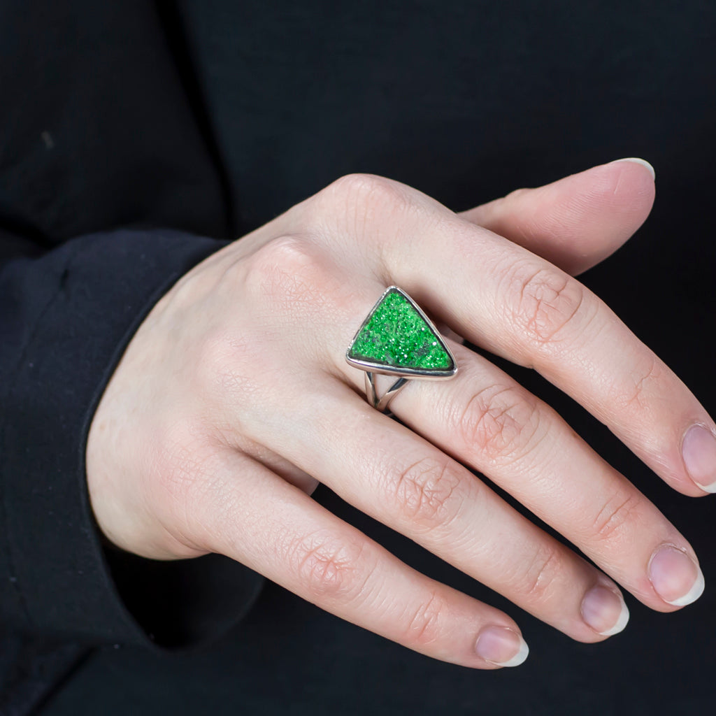 Uvarovite ring on sale